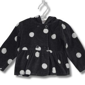 CARTER'S Toddlers' dark grey and white hooded jacket w/ animal ears ~ 18M - 24M